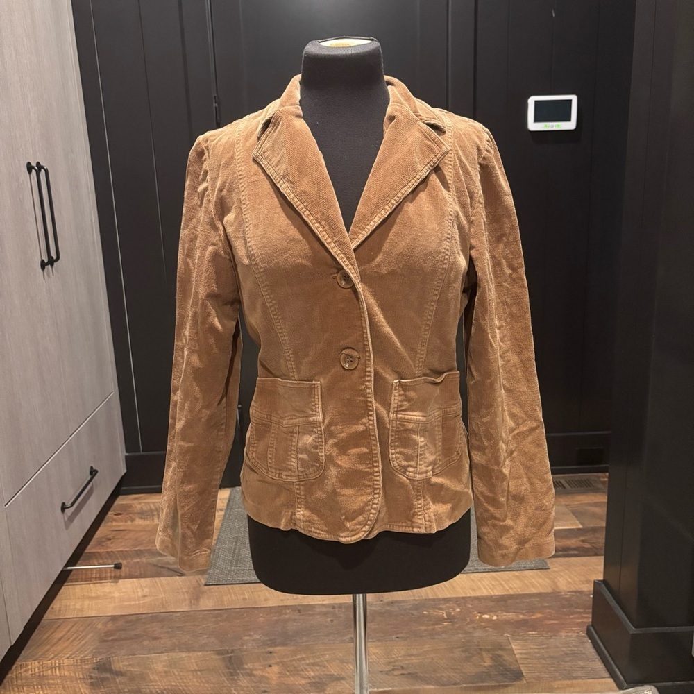 Vintage Tan Corduroy Blazer – La Belle – Size L